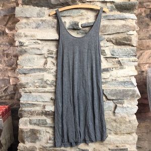Low back grey tank dress